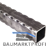 ARTEFERRO Rohr 80 x 80 x 2,5, L�nge 3000 mm, Schmiedeeisen geh�mmert