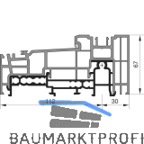GU Thermostep 164 Grundk�rper Bodenschwelle L=6700 mm silber