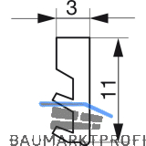GU Thermostep/Timberstep Dichtungsprofil P859 zu Verbreiterung P1051, schwarz