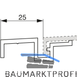 GU Thermostep/Timberstep Verbreiterungsprofil P 1051, L=6700 mm, silber eloxiert