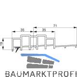 GU Thermostep 204 Aufsatzschiene 19/71 P1987 , TS 78 mm, L=3300 mm, auf Ma�