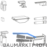 GU HS Zubeh�r-Beutel verdeckt liegend F�hrungsschiene P1850 Schema A grau