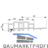 GU Thermostep 204 Aufsatzschiene 19/67 P2101, TS 56-110 mm, L=3300 mm