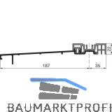 GU Timberstep 204 Grundk�rper Bodenschwelle L=5000 mm silber
