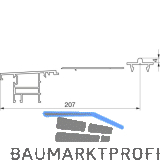 GU Thermostep 204 Trittschwellen-Set 4/207 L=5000 mm IV110 / FA 22 mm Alu silber
