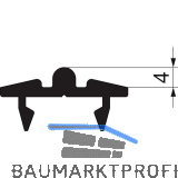 GU HS Laufschiene bb P2209 f�r Bodenschwelle L=5000 mm silber eloxiert