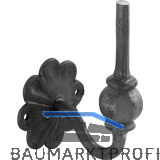 ARTEFERRO Handlauftr�ger mit Anschwei�ende und Zierknopf, Schmiedeeisen