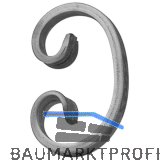 ARTEFERRO C Schnecke, 70 x 110 mm, Schmiedeeisen