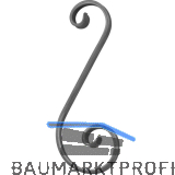 ARTEFERRO S Schnecke, 100 x 260 mm, Schmiedeeisen