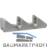 GU HS Riegelbock f�r Spaltl�ftung, ohne Holzschraube f�r Einbruchschutz, silber