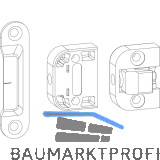 GU HS Mittelverriegelung senkrecht, Fl�gelabstand 28 mm, silber