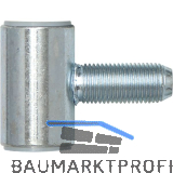 Steckband-Mittelteil f�r Stahlzargen M 10x1 Gewinde,Band � 18mm,Stahl vernickelt