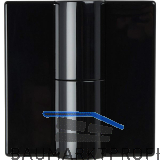 HEWI Aufschraubband B9505.50, links, Stahl/Kunststoff schwarz