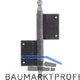 T�rnussband mit Zierkopf, links, 160 x 250 mm, Stahl blank