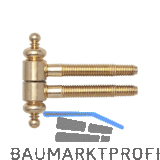 SFS Einbohrband mit Zierkopf, � 16 mm, Bandh�he 63 mm, Stahl vermessingt