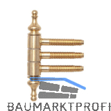 Einbohrzierband 3-teilig, 16 mm, Stahl vermessingt