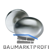 T�rknopf 23 0804 - auf Rosette, � 48 mm fest, silber eloxiert, mit Gewinde