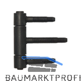 Herkula-Band 3-teilig, mit Aush�ngesicherung, � 20 mm, Stahl schwarz br�niert *