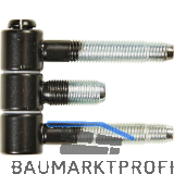 Stahlzargenband 3-teilig, Band 16x46,7mm,Stahl schwarz