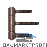 Herkula-Band 3-teilig, mit Aush�ngesicherung, � 20 mm, Stahl bronze patiniert