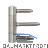 Einbohrband 3-tlg. BAKA C 1-20 WF mit Stiftsicherung, 20 mm, Stahl verzinkt