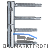 T�rband 3-DIM 2-tlg. Bolzen 65 bzw.55 mm, Tragkraft 80kg,� 20 mm,verzinkt silber