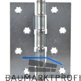 Scharnierband, 127 x 102 x 3,0 mm, Stahl verzinkt