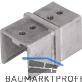 IAM DESIGN Verbinder f�r Nutrohr 40 x 40 x 1,5 mm, Edelstahl geschliffen V4A