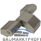 IBFM Anschraubtorband 3-teilig mit Kugellager, 158,5 x 84,5 mm, Edelstahl