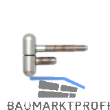 SFS Stahlzargenband 2-tlg. mit Rundkopf, � 16 mm, H�he 50,5 mm, verchromt matt