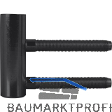 T�rband Rahmenteil V 4400 WF, Bandh�he 48,5 mm, Stahl schwarz matt