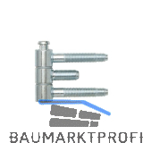 Stahlzargenband 3-tlg. Band 16 x 46,7 mm, Stahl verzinkt