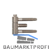 Stahlzargenband 3-tlg. Band 16 x 46,7 mm,Stahl vernickelt