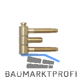 Stahlzargenband 3-teilig, Band 16 x 46,7 mm, vermessingt