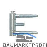 Stahlzargenband 3-tlg. Band 18 x 61 mm, Stahl verzinkt