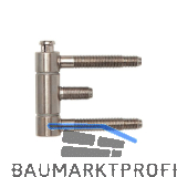 Stahlzargenband 3-tlg. Band 18 x 61 mm, Stahl vernickelt