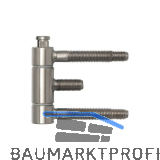 Stahlzargenband 3-teilig, Band 18 x 61 mm, Edelstahl