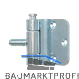 Stahlzargenband 3-teilig, Band 18 x 62 mm, Stahl verzinkt