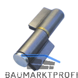 Anschwei�band 2-teilig I-Lappen; Stahl blank; Stift 16 mm mit Messingring