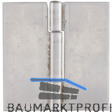 Anschwei�scharnier mit festem Stift, 40 x 40 x 1mm, Rollen � 4,7 mm, Edelstahl