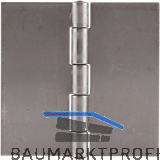 Anschwei�scharnier mit festem Stift, 60 x 60 x 1,5mm,Rollen � 6,7 mm, Edelstahl