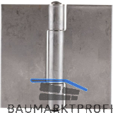 Anschwei�scharnier mit festem Stift, 65 x 60 x 2 mm,Rollen � 9,3 mm, Edelstahl