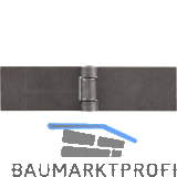 Anschwei�scharnier mit festem Stift, 200 x 50 x 5mm,Rollen � 18,5mm,Stahl blank