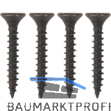 Schraubenset f�r Langband mittig gerollt 500mm, Stahl schwarz verzinkt