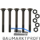 Schraubenset f�r Langband mittig gerollt 800mm, Stahl schwarz verzinkt