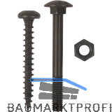 Schraubenset f�r Langband einseitig gerollt 200mm, Stahl schwarz verzinkt