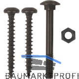 Schraubenset f�r Langband einseitig gerollt 300mm, Stahl schwarz verzinkt