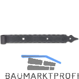 Langb�nder ohne Kegel, Kr�pfung 15 mm, 615 mm, Schmiedeeisen verzinkt geschw�rzt