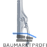 Tortreibriegel aufliegend, 12 x 12 mm, Hub 18 mm, verzinkt