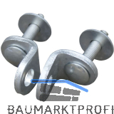 Vorhangschloss �se 2211 fest, Platte mit �se 40 x 30 x 40mm, Stahl verzinkt